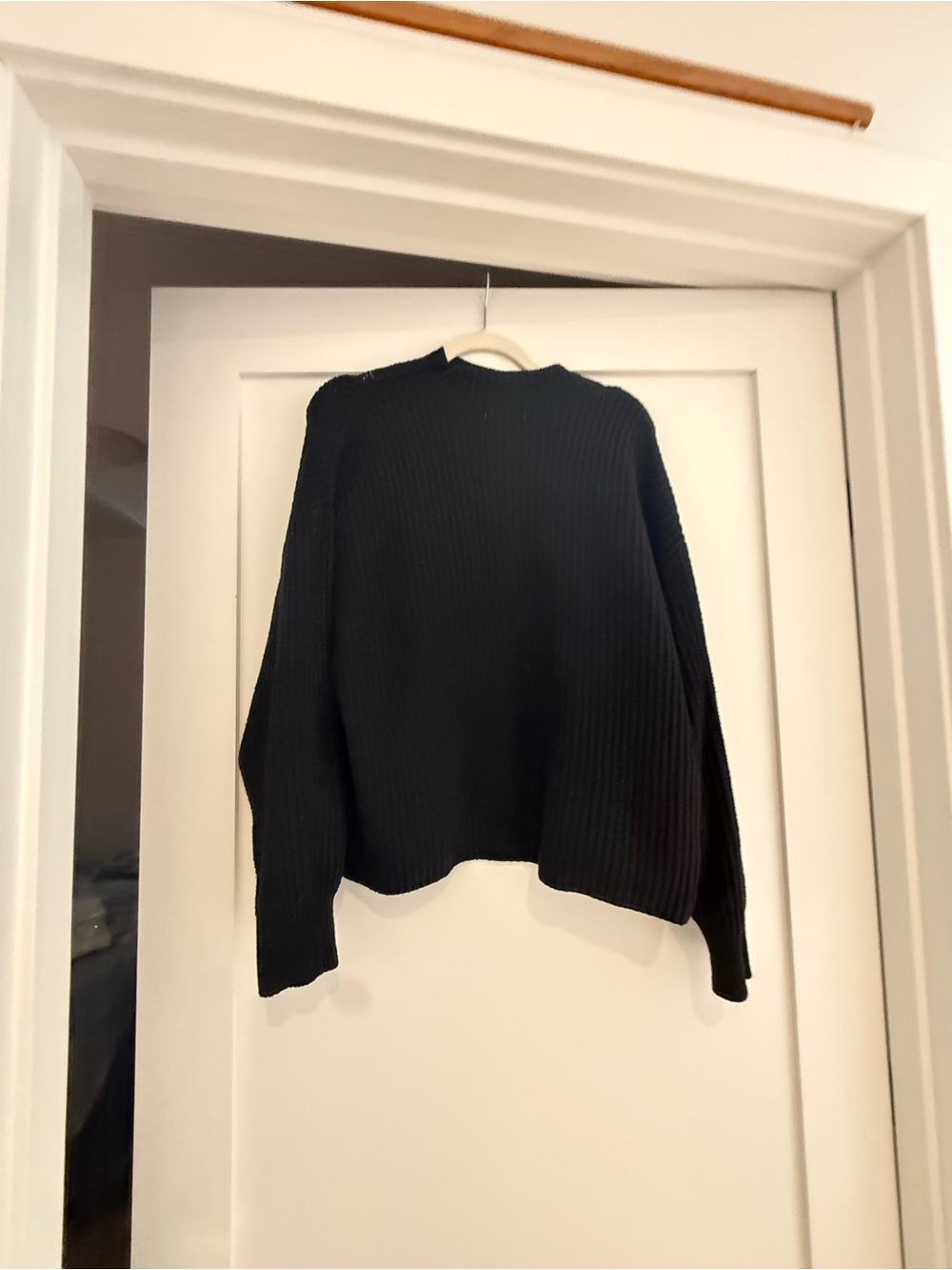 Old Navy Black Ribbed Crewneck Sweater